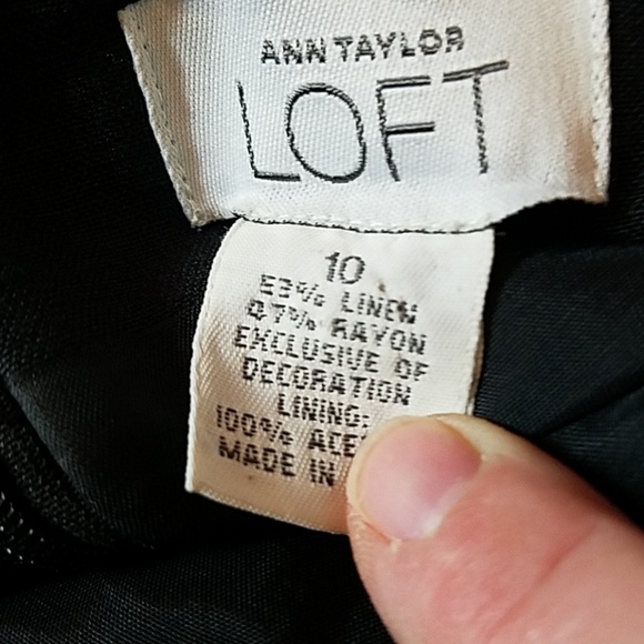 Ann Taylor Loft black andwhite flower prin… - Picture 3 of 8